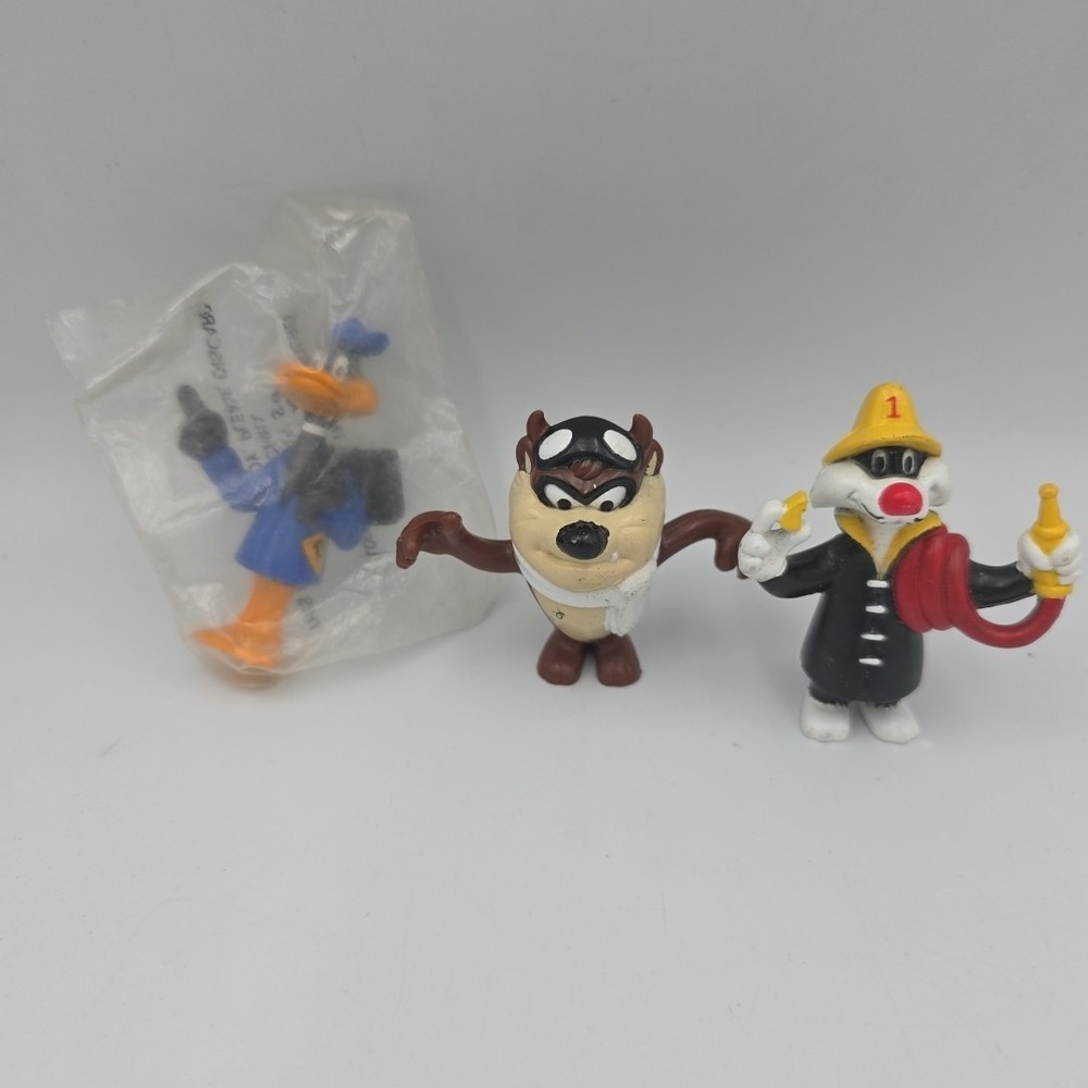 Vintage 1989 Arbys WB Looney Tunes Fun Figures PVC, Complete Set Of 3